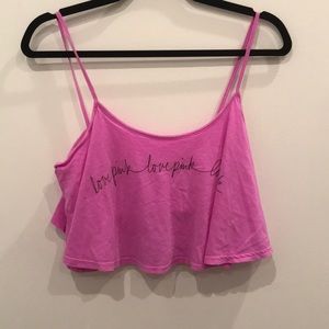 pink cropped tank